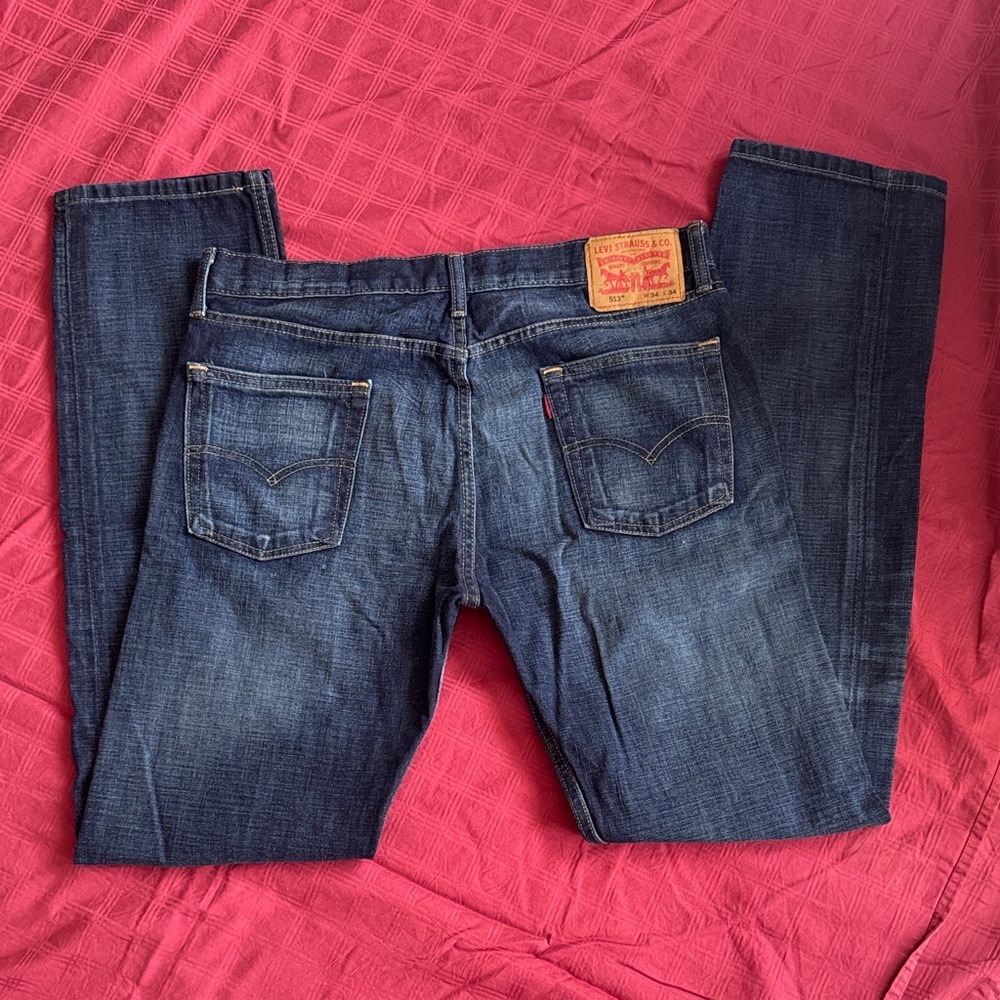 Levi's 513 Men's Classic Indigo Straight Jeans